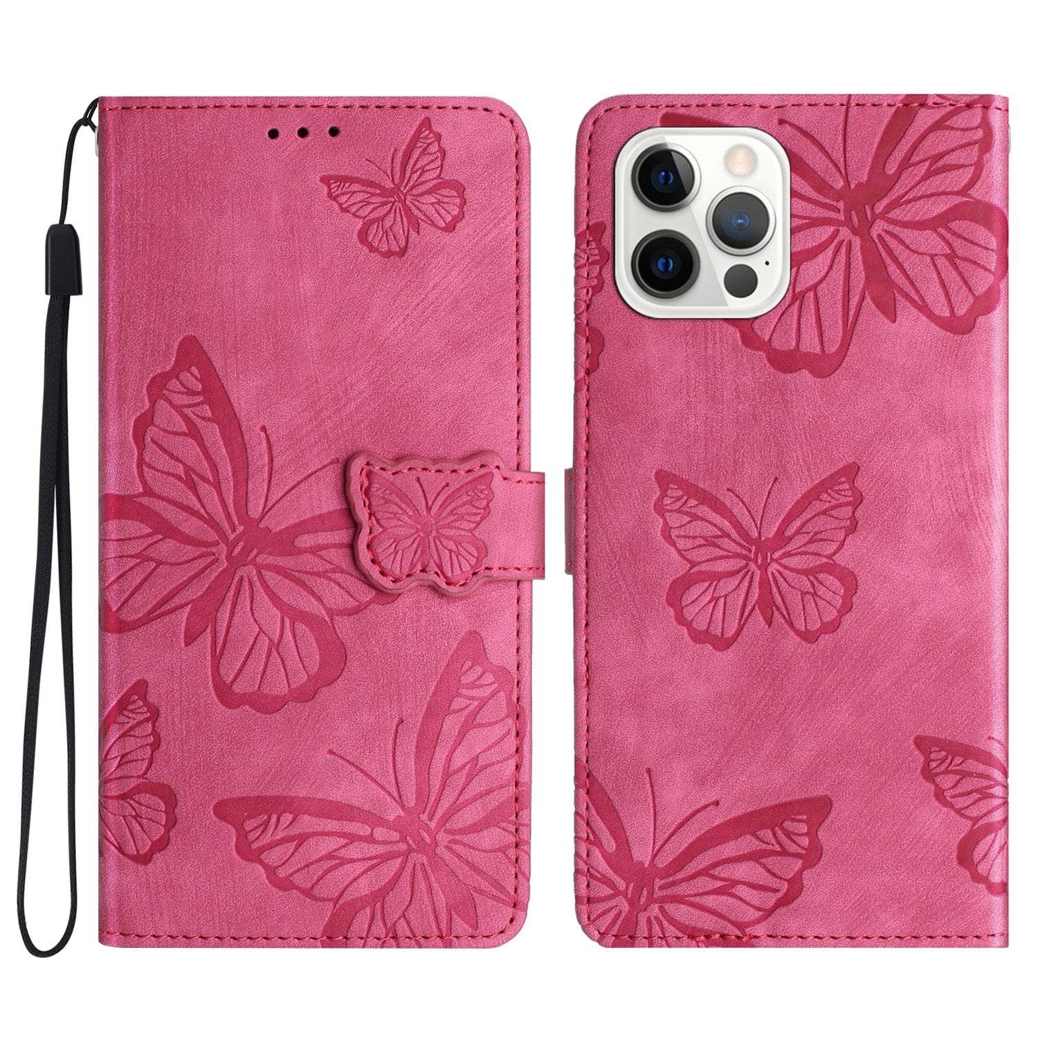 Shockproof Case for iPhone 14 Pro Max PU Leather Stand Wallet Butterfly Imprinted Skin-touch Phone Cover Shockproof Case for iPhone 14 Pro Max PU Leather Stand Wallet Butterfly Imprinted Skin-touch Phone Cover